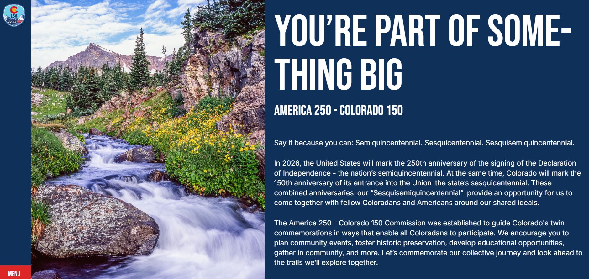 NY Digital Awards Winner - Colorado 150 America 250