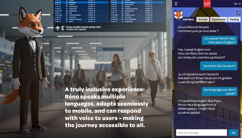 NY Digital Awards Winner - Réno — Luxembourg Airport’s AI Concierge
