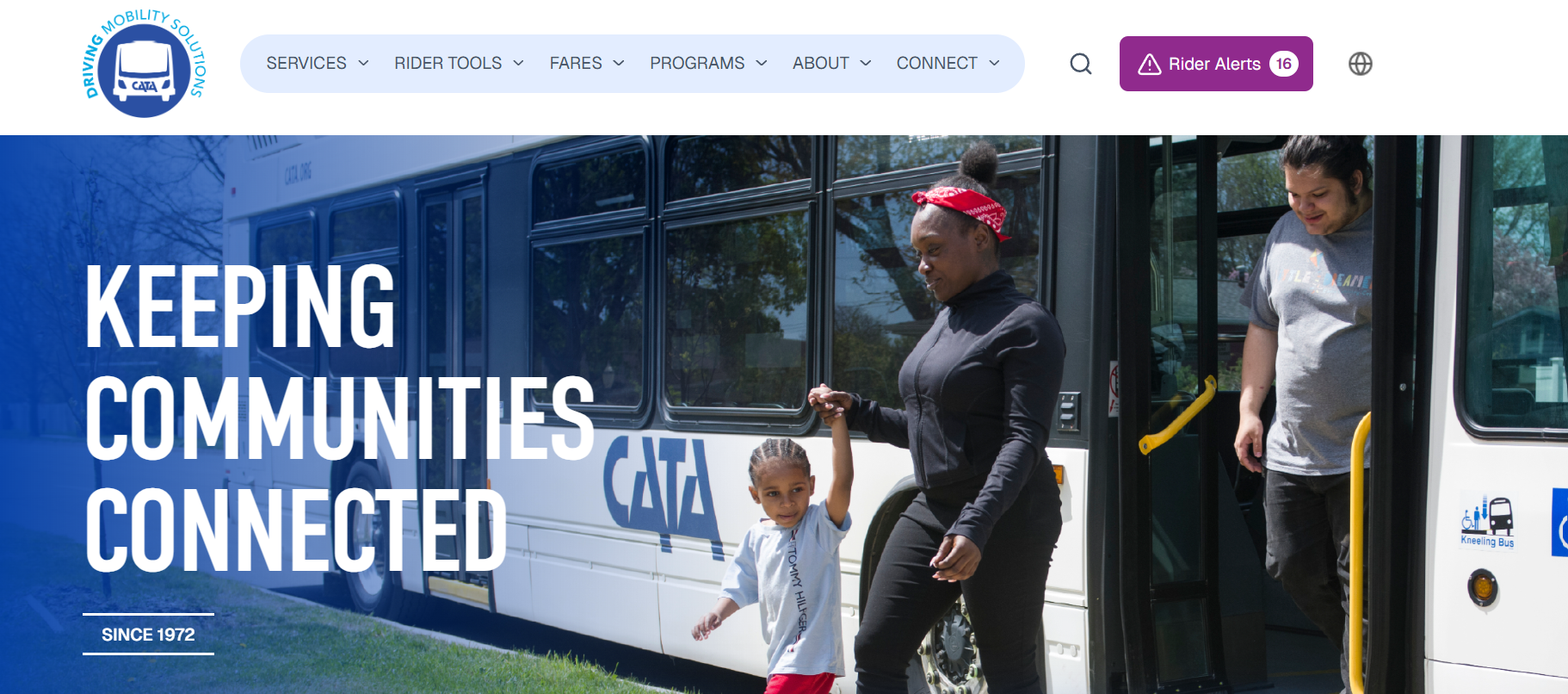 NY Digital Awards Winner - Website for Capital Area Transportation Authority (CATA)